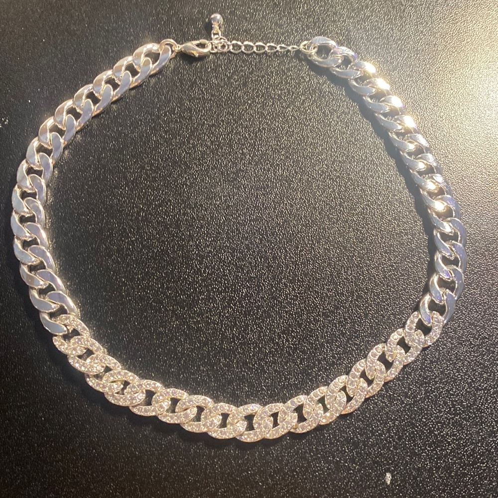 COPY - bedazzled chain choker necklace